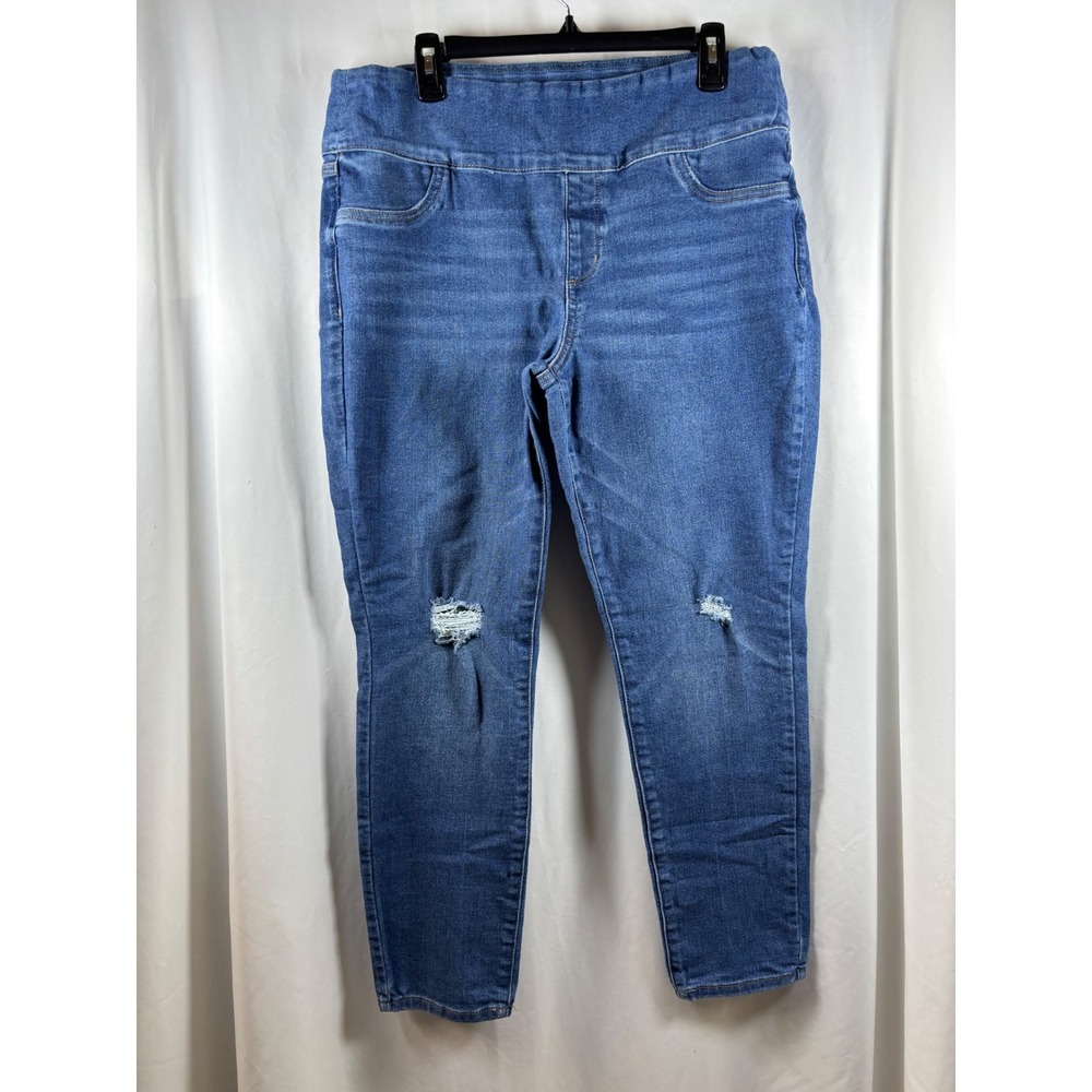 Sonoma Goods For Life Womens 18R Medium Wash Distressed Pull On Jeggings Denim